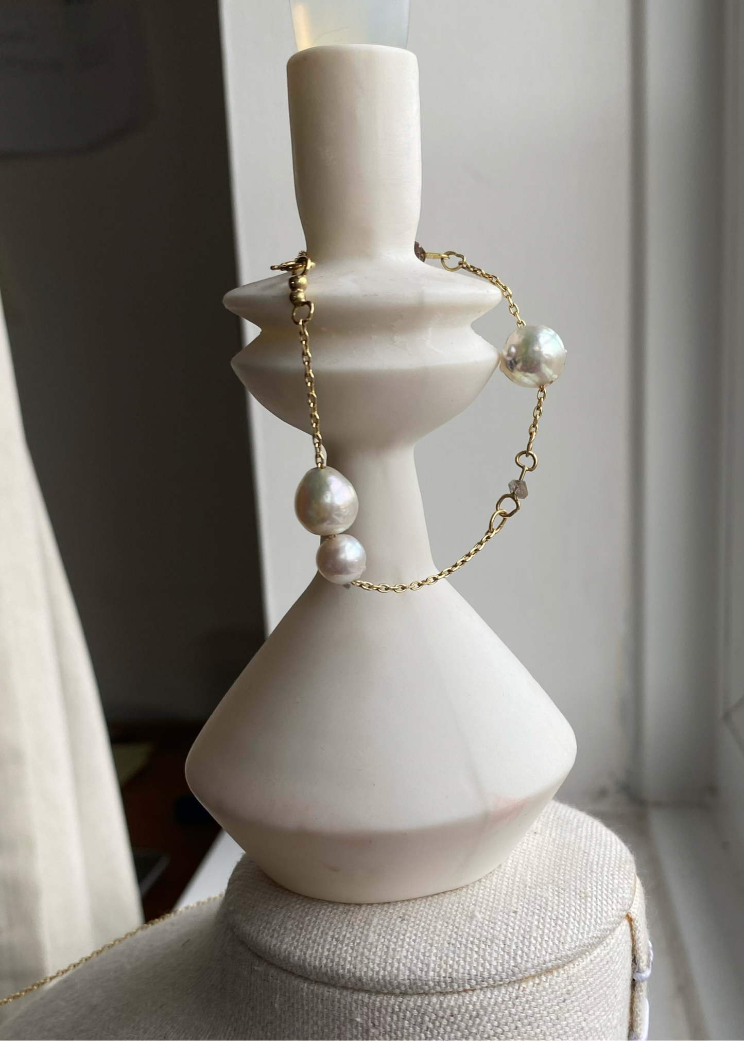 Diamond & Akoya Pearl Bracelet