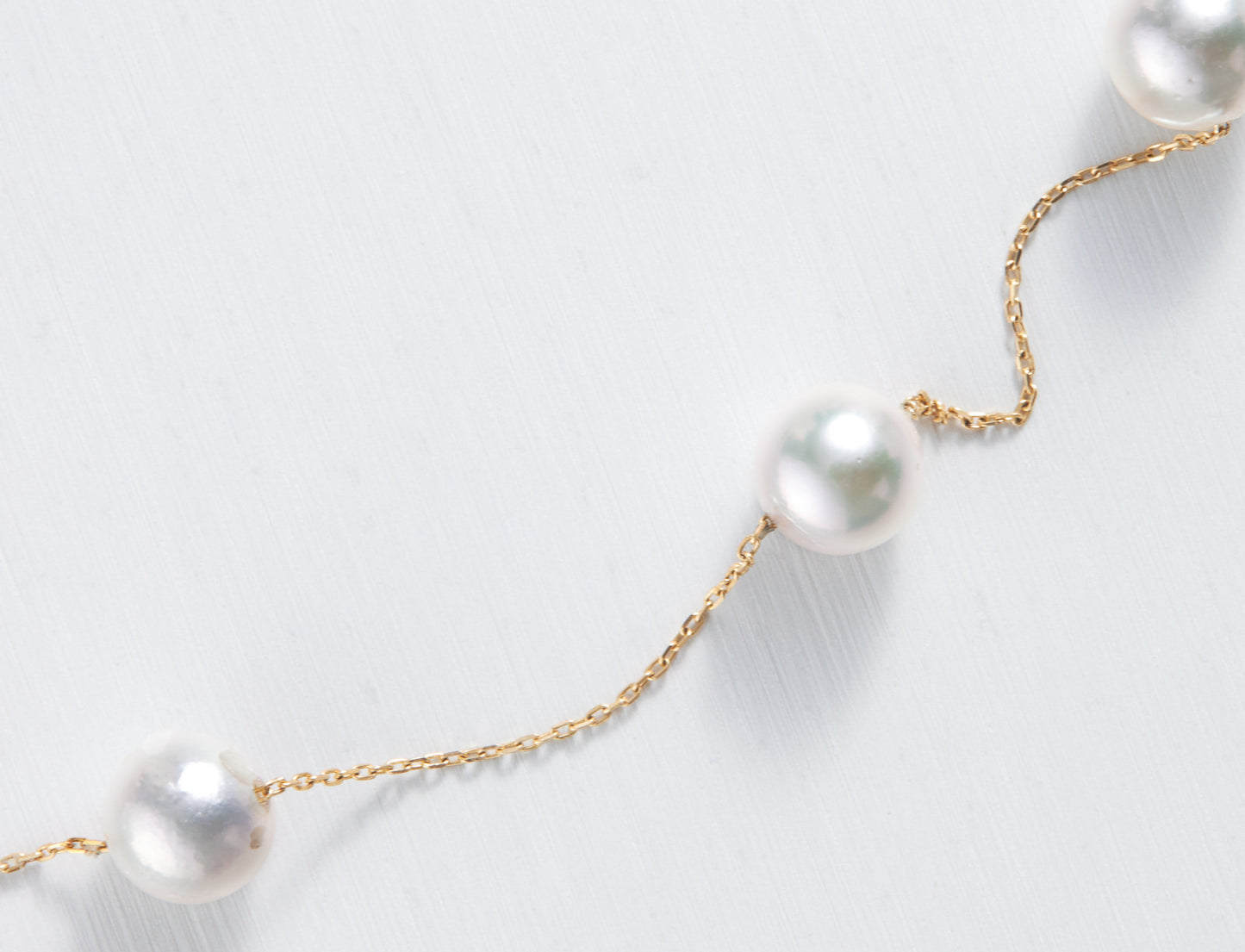 Akoya pearl station Necklace
