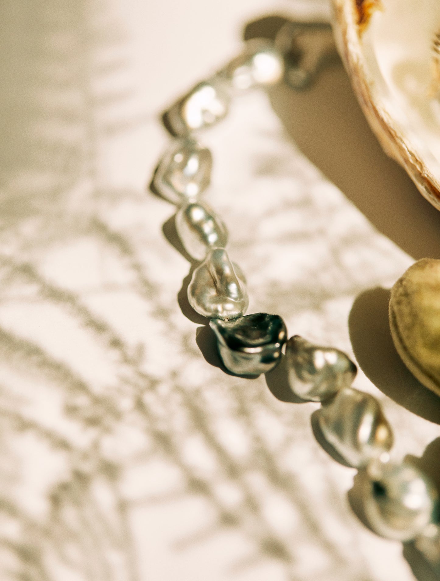 Large Tahitian Keshi Pearl Necklace