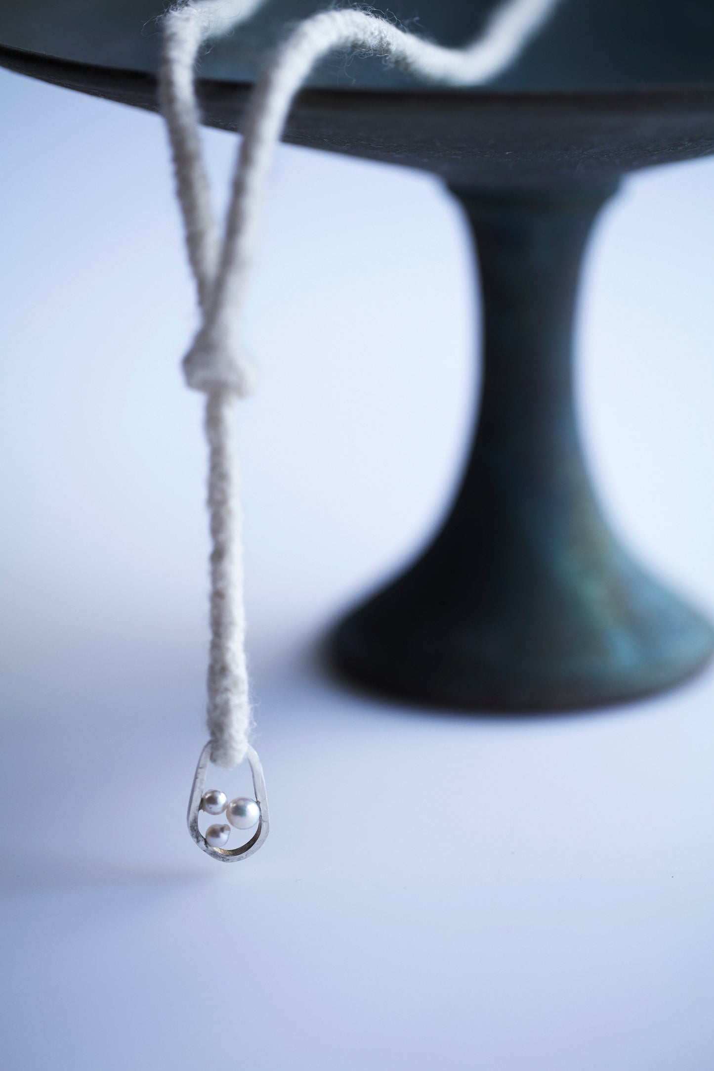 Yarn Necklace -Ivory white