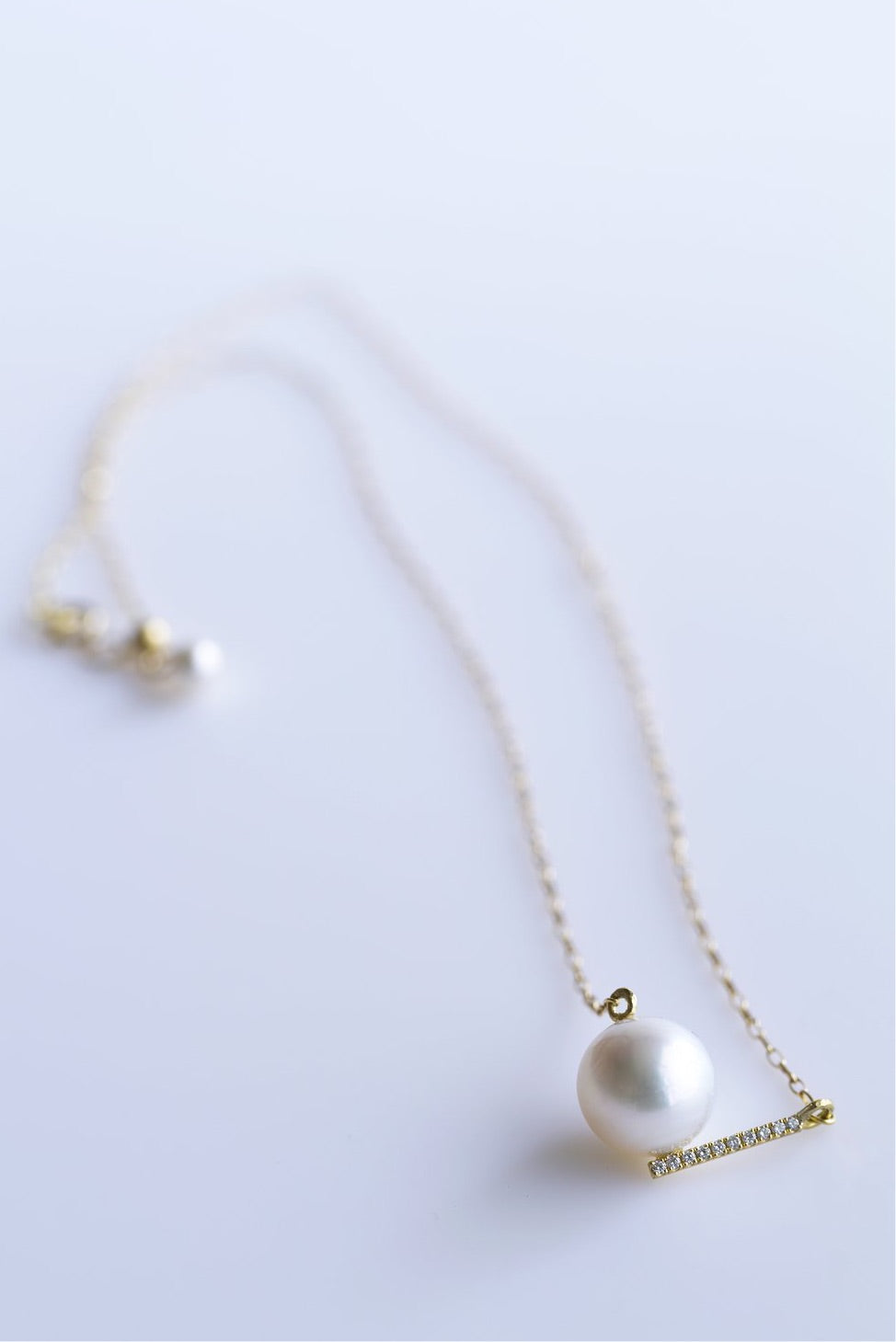 South Sea Pearl & Pave Necklace