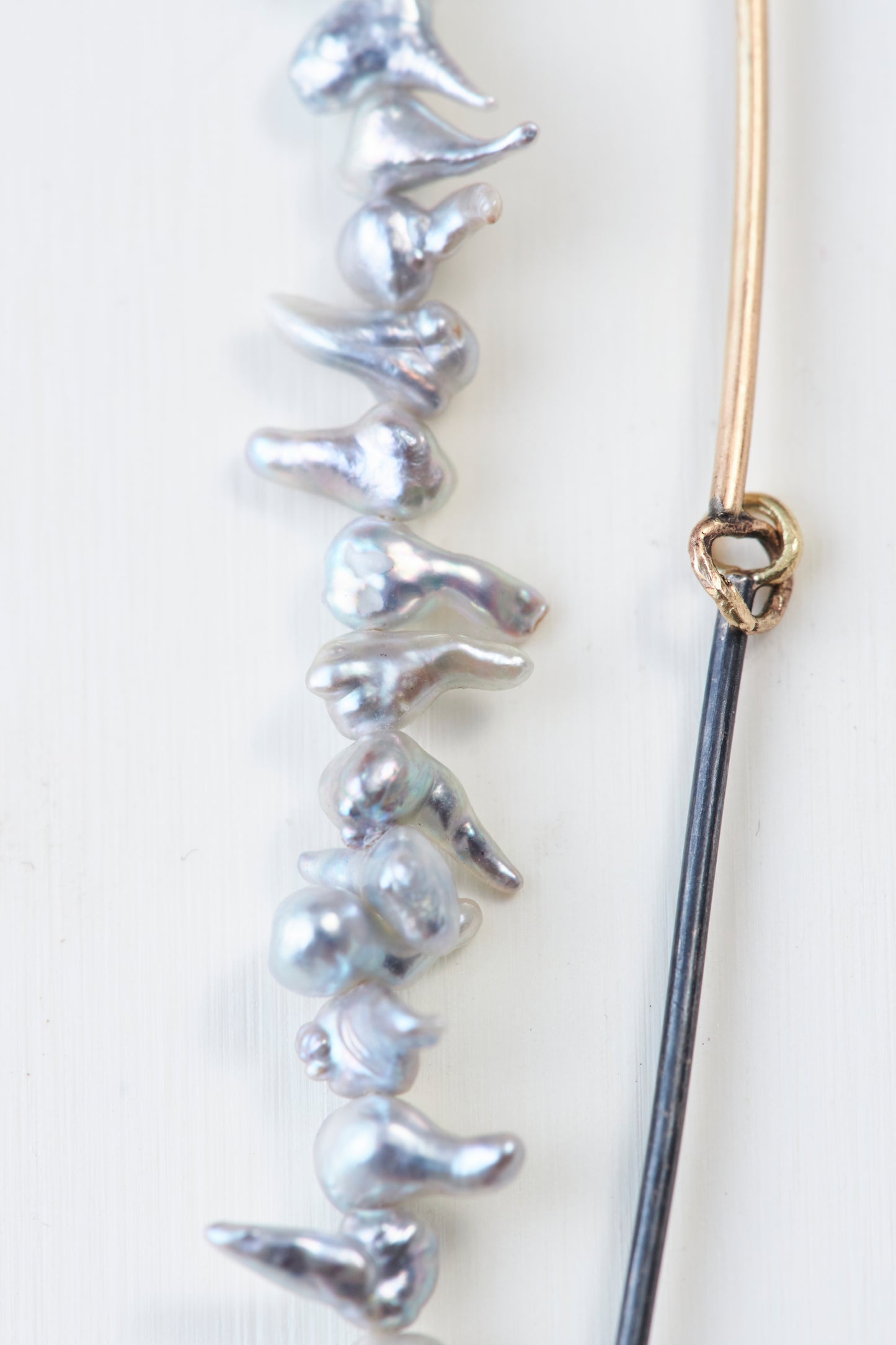 Akoya Keshi Pearl & Link Necklace