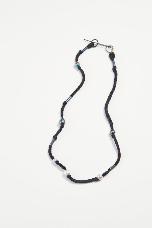 Cotton code Necklace Black 60cm