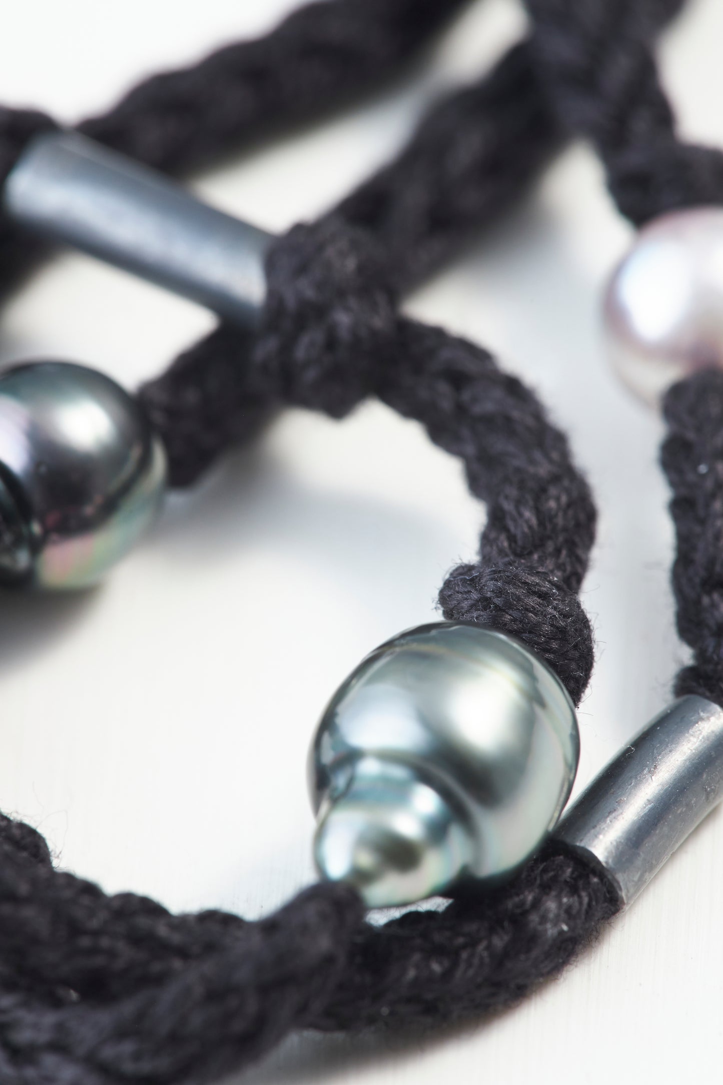 Cotton code Necklace Black 60cm