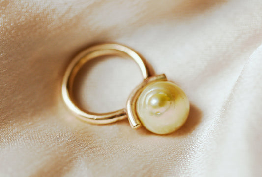 Baroque Honey South Sea pearl Ring