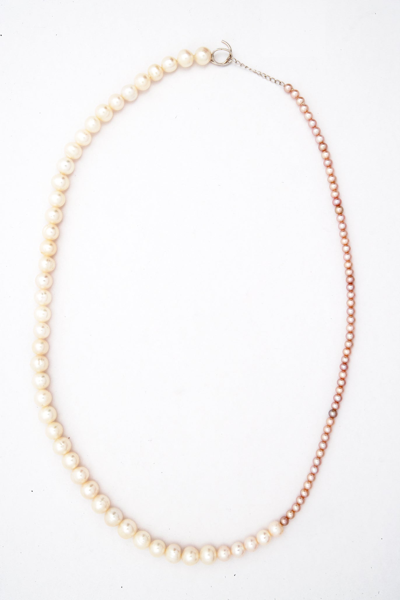 White and lavender pearl Necklace