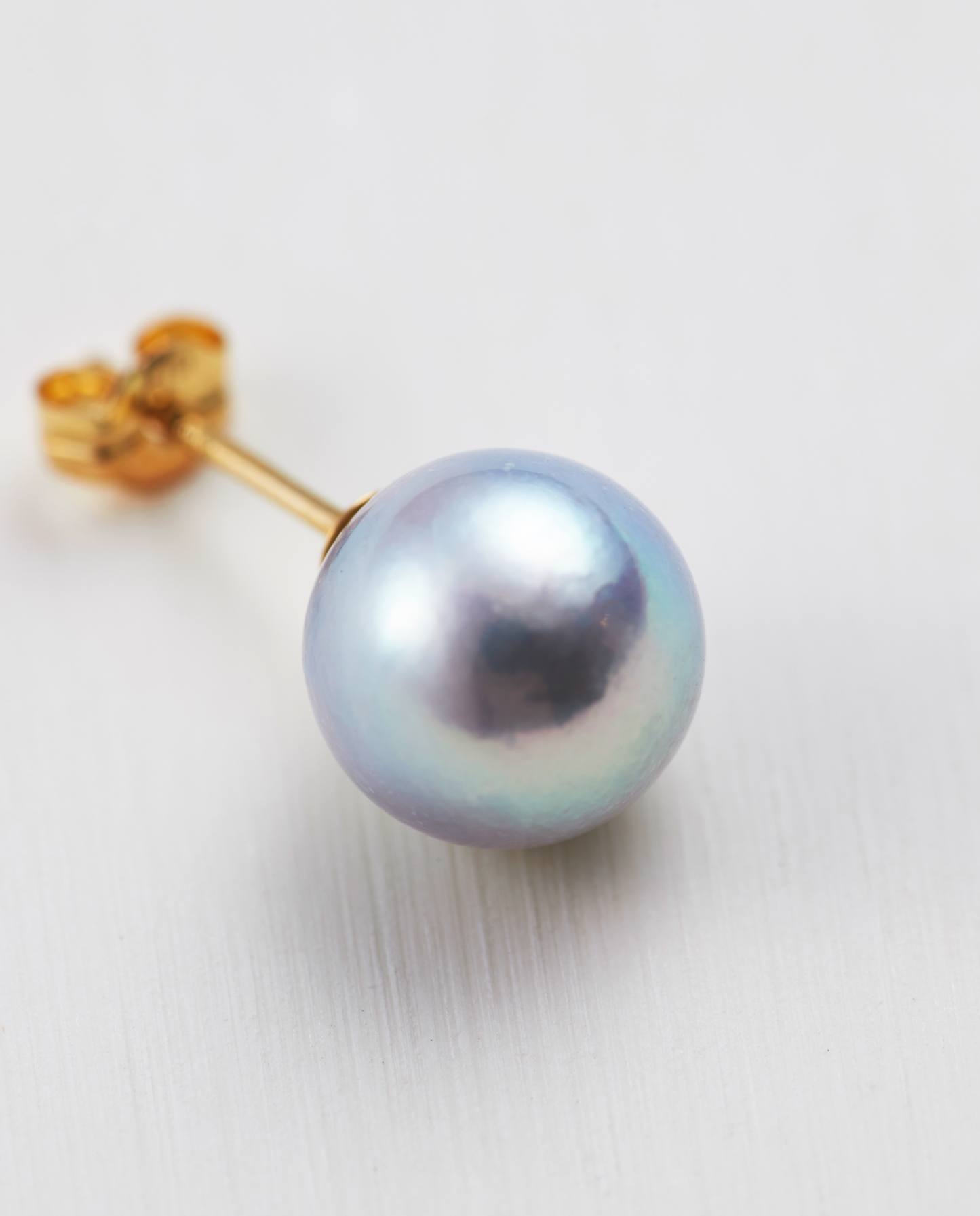 Natural Blue Akoya pearl Single Earring